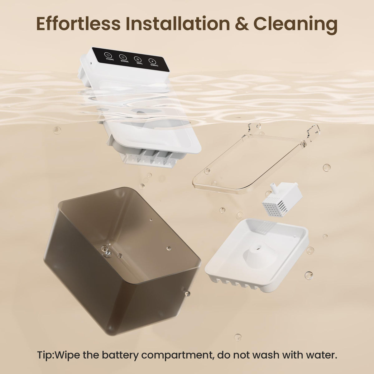 Automatic Sensor Pet Water Fountain 3 L โ Radar Motion Sensing, USB-C Powered โ view 10