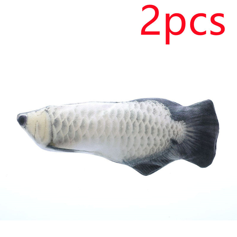 Electric Flopping Fish Cat Toy – 11.8 in Soft Plush Fish with Catnip Pocket, Tap-Activated – view 13