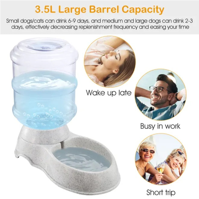 Automatic Gravity-Flow Pet Waterer โ Self-Refilling Water Bowl for Cats & Dogs โ view 2