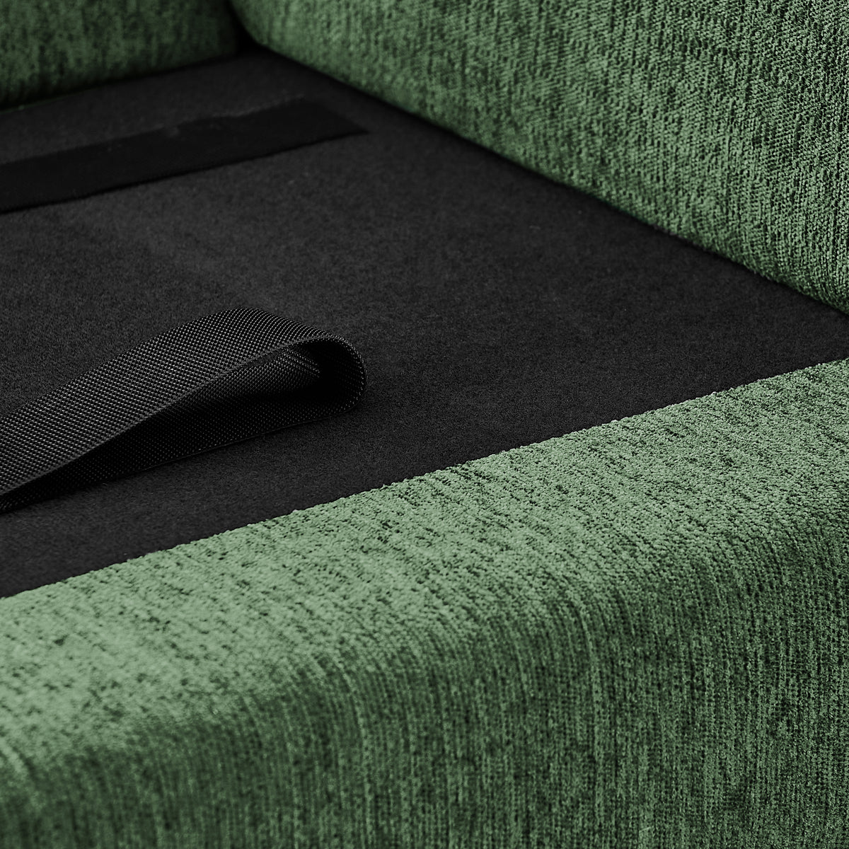 Oversized Linen Dog Sofa โ Curved Armrests, Raised Frame, Thick Cushion, for Large Dogs, Olive Green โ view 9