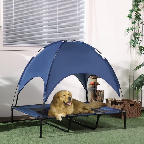 Elevated Dog Cot Cooling Pet Bed โ Raised Breathable Bed for Indoor and Outdoor Use