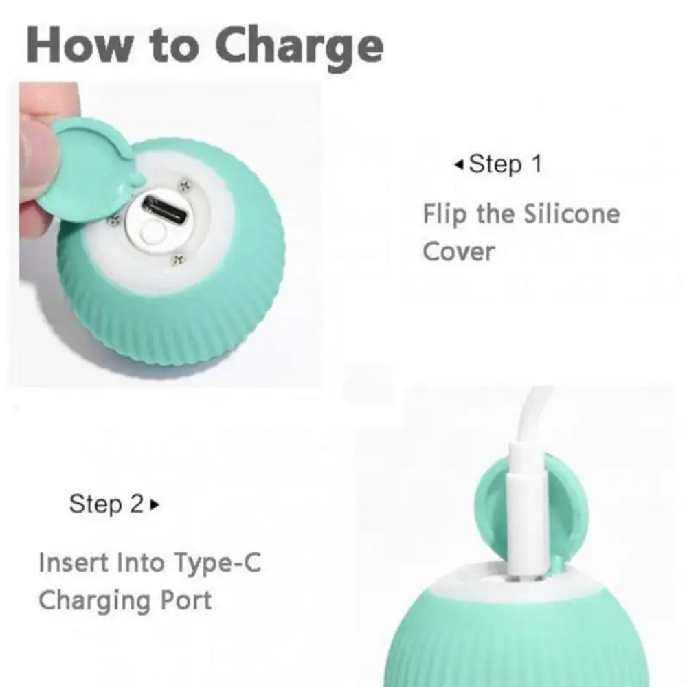 Motion-Activated Rolling Ball Toy for Cats & Dogs โ Rechargeable with LED Lights, 2 Modes โ view 7