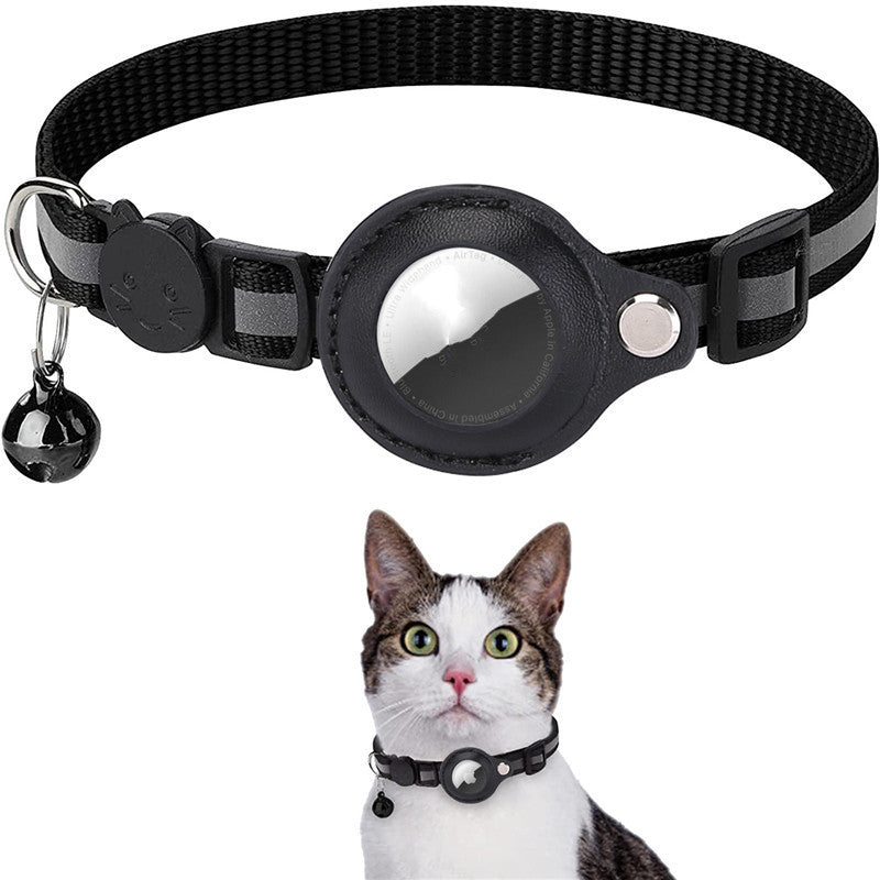 Reflective Nylon Collar with Waterproof Tracker Holder – For Round Bluetooth Trackers, Cats & Dogs – view 4