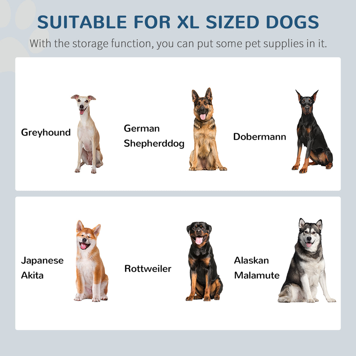 Raised Dog Feeding Station with Hidden Storage & 2 Stainless Steel Bowls for Large Dogs, Coffee โ view 4