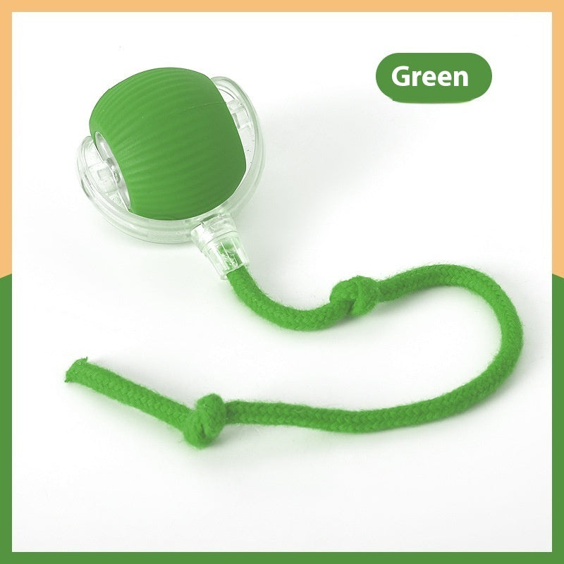 Self-Driving Rolling Ball Cat Toy – 3 Modes, Bird Chirp Sound, Tail & Rope Attachments – view 6
