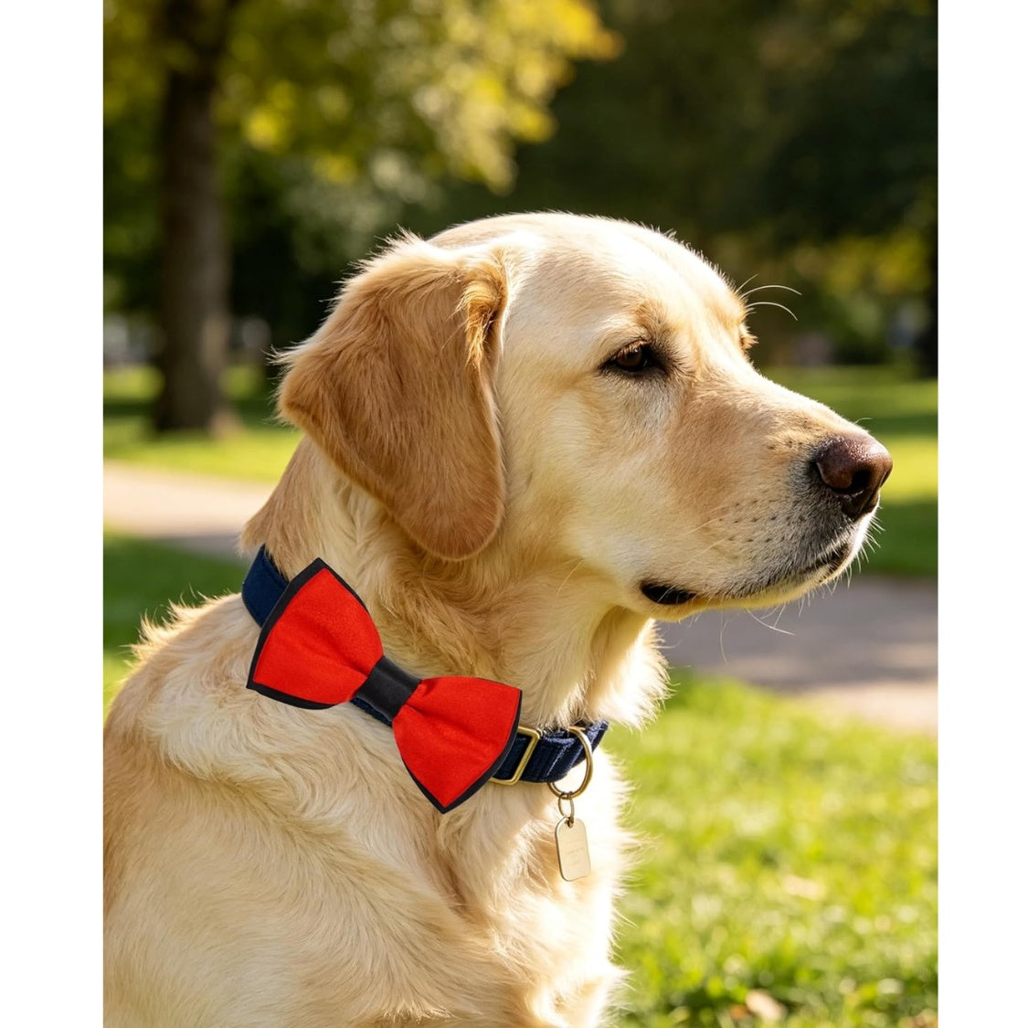 Dog Bow Ties 10-Pack – Slide-On Collar Bowties in Mixed Colors for Medium & Large Dogs – view 4