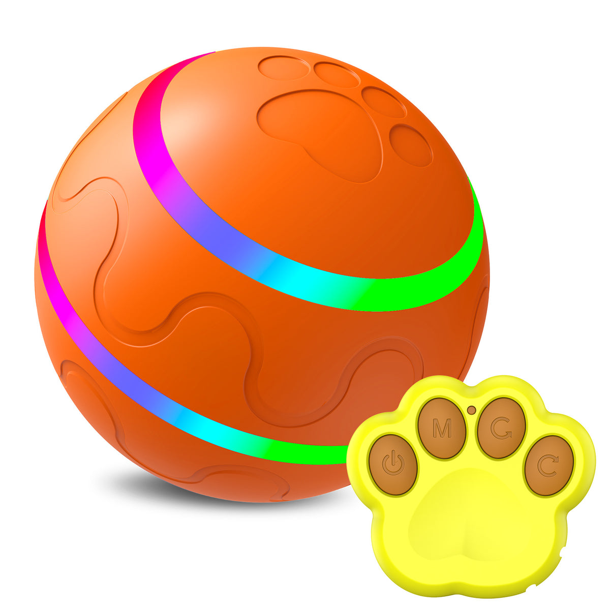 Self-Rotating Rechargeable Cat Ball Toy with Auto Direction Change, Silicone and ABS โ view 14