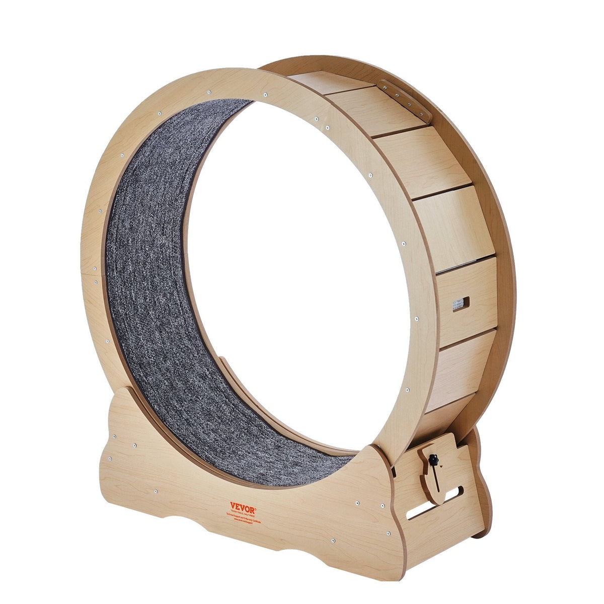 Wooden Cat Exercise Wheel – Indoor Cat Treadmill with Quiet Running Track, 4 Sizes – 35.8 in