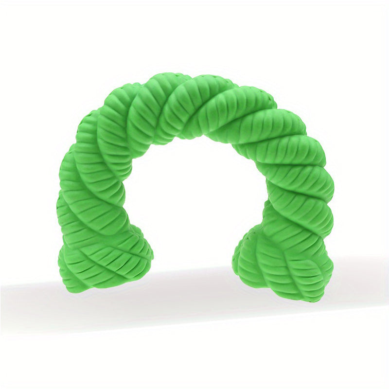 Natural Rubber Horseshoe Dog Chew Toy for Medium and Large Dogs, Green โ view 2