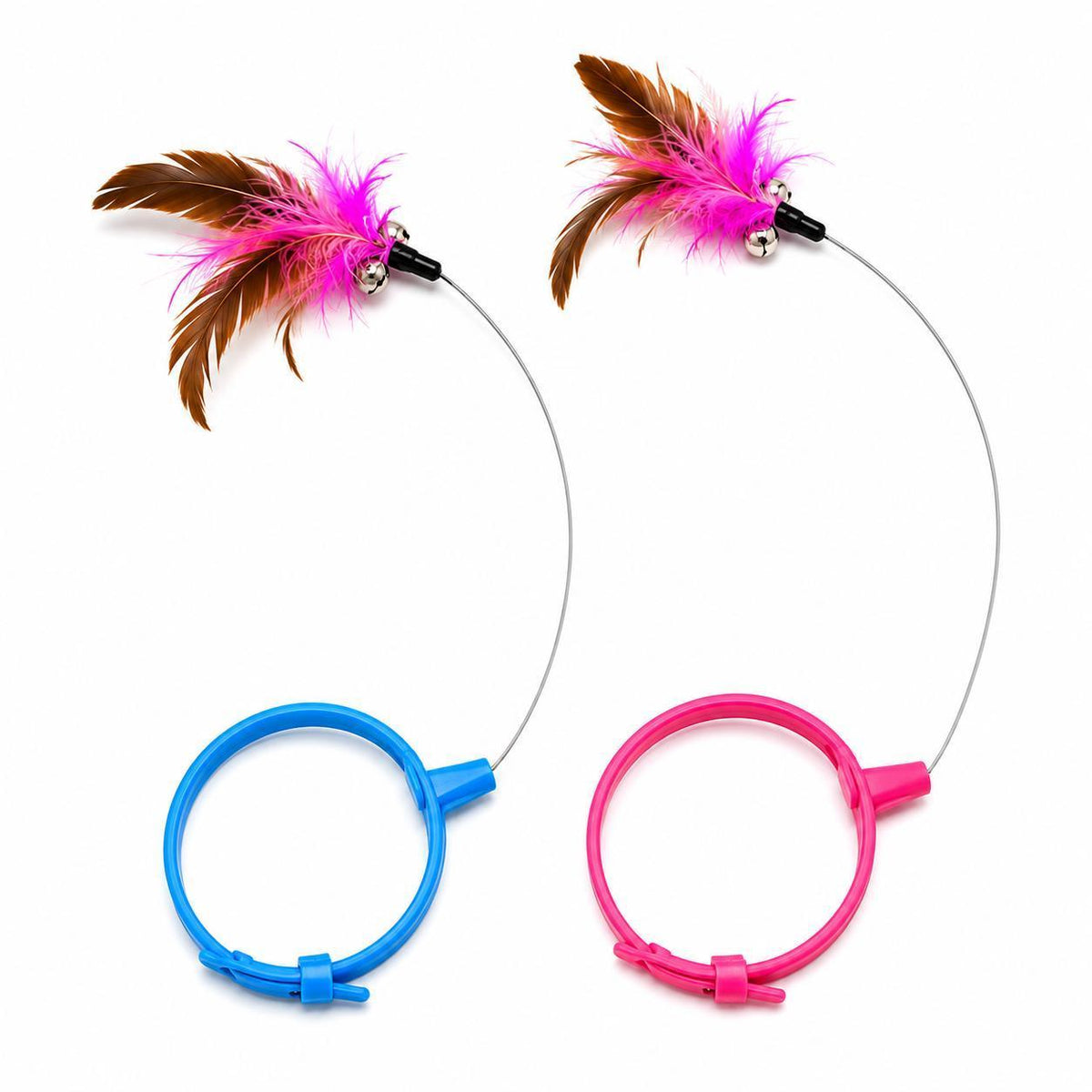 Wearable Cat Feather Collar Toy, Clip-On Feather Teaser for Hands-Free Indoor Play โ view 2