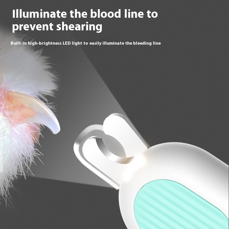 LED Cat Nail Clippers with Light – Stainless Steel Blade, 15 cm or Mini 10 cm, Pink or Blue – view 2
