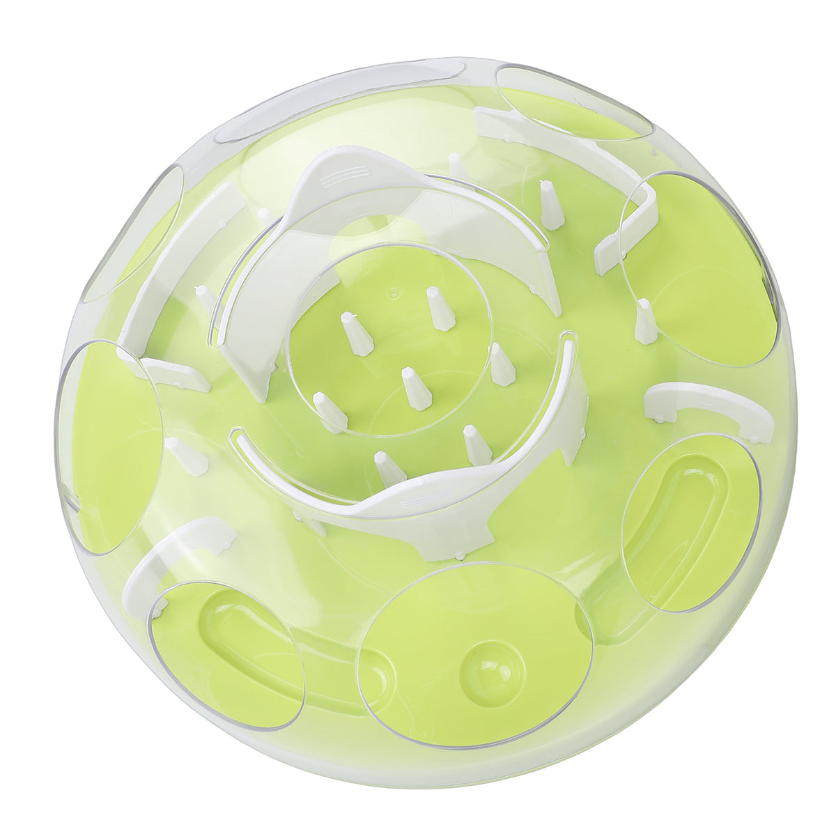 Interactive Cat Puzzle Feeder β Food-Hiding Enrichment Toy with Adjustable Outlet, Green β view 5