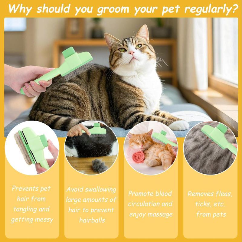 Self-Cleaning Pet Dematting Comb for Long-Haired Cats & Dogs โ Knot and Loose Hair Remover โ view 7