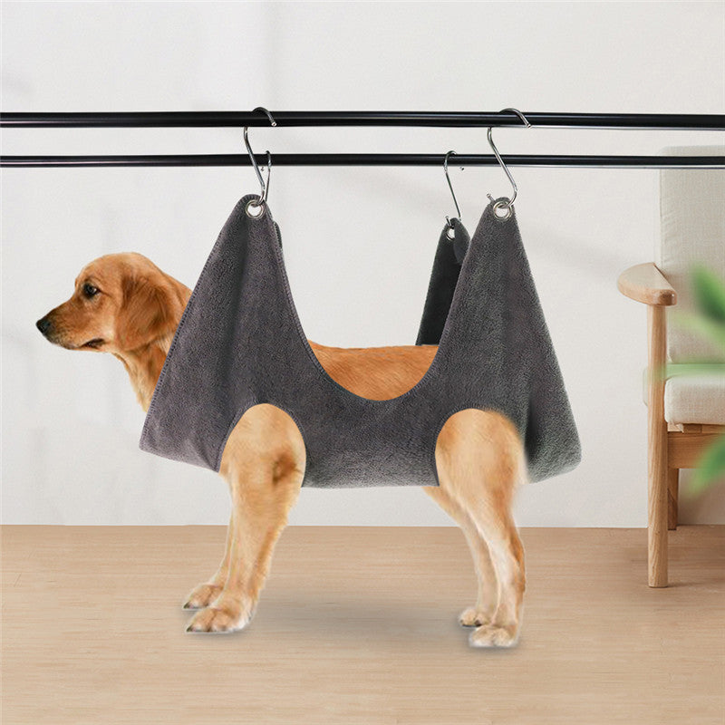 Flannel Pet Grooming Hammock for Small & Medium Dogs and Cats – Thickened Nail Trim Sling – view 7