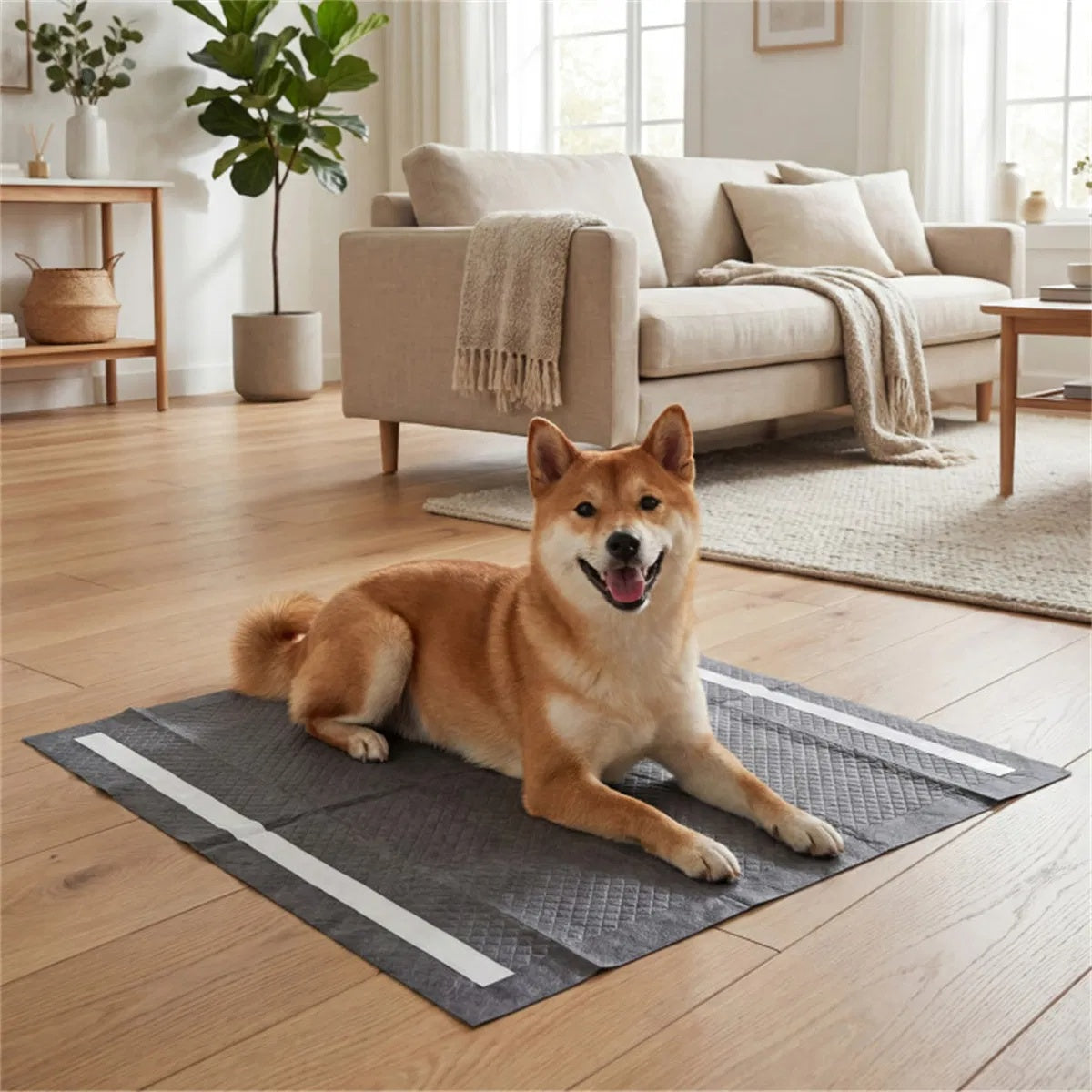 Charcoal Dog Pee Pads 24 x 24 in, 150 Count โ 6-Layer Puppy Potty Training Pads โ view 6
