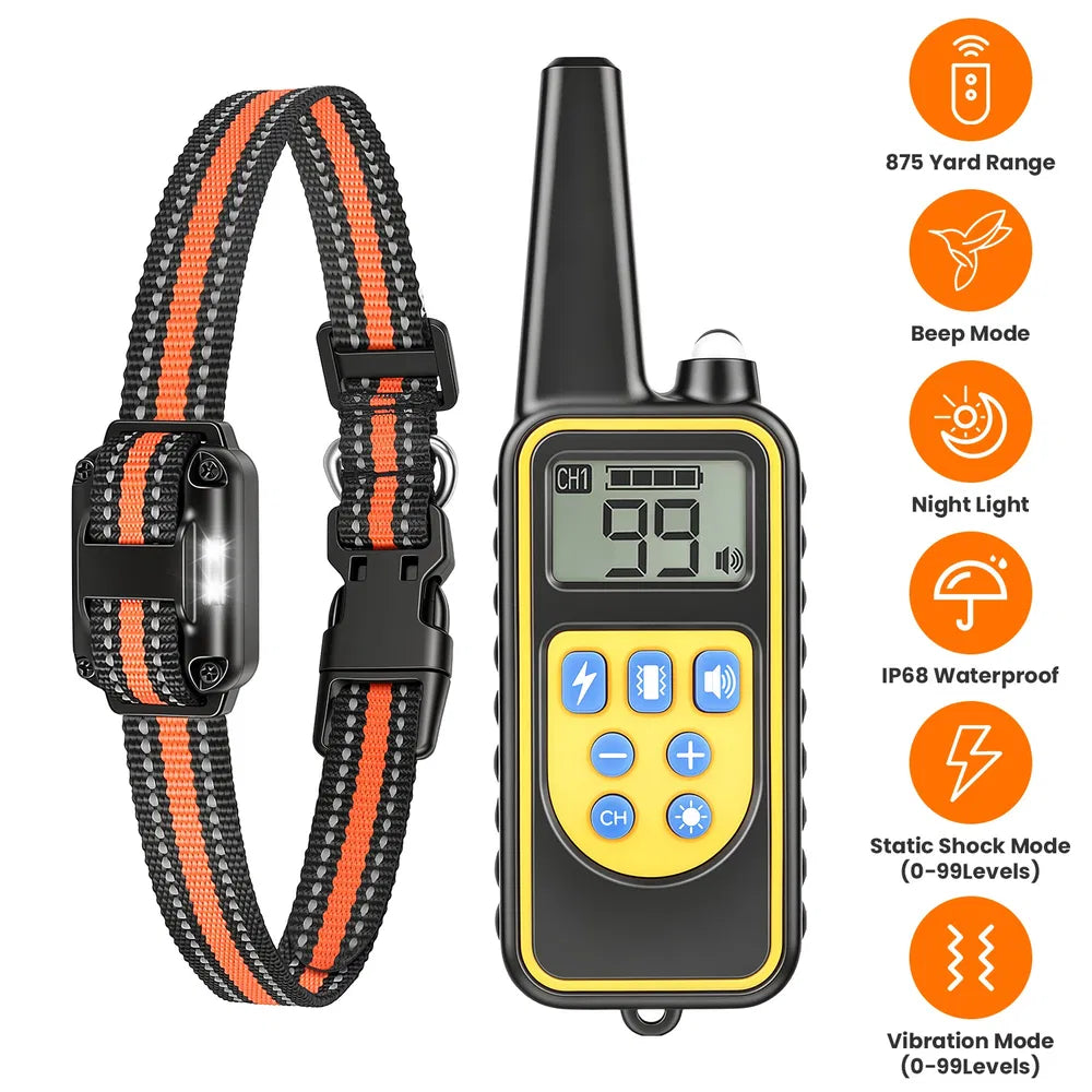 Remote Dog Training Collar – 875 Yard Range, 4 Modes, IP68 Waterproof, 1 or 2 Collars – view 12