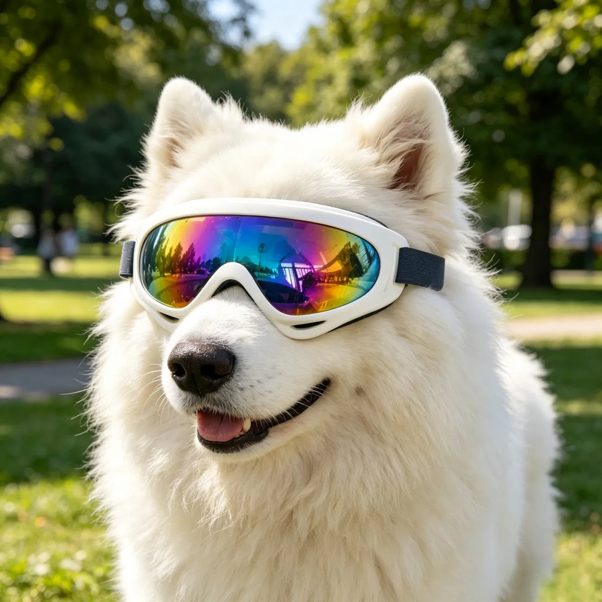 Dog Goggles 2-Pack, White & Black โ Adjustable Wraparound Eyewear for Medium & Large Dogs โ view 9