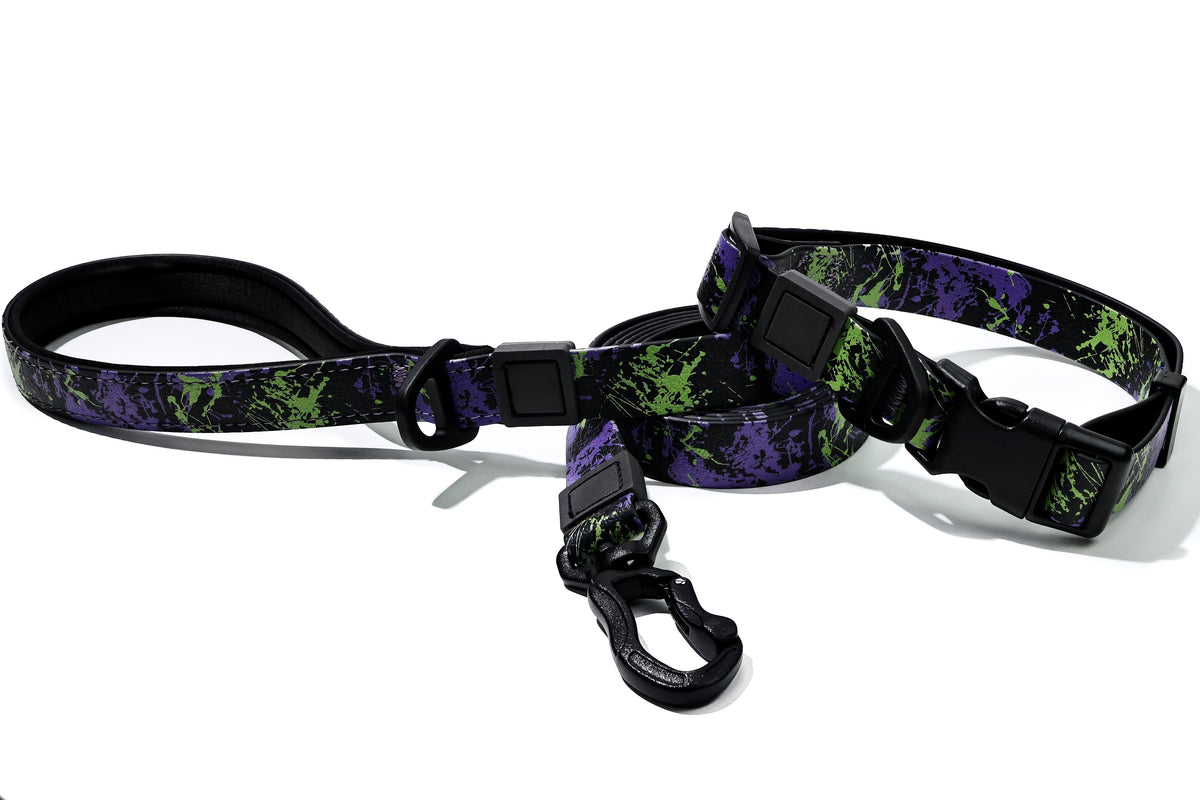 Camo Embossed Dog Leash & Collar Set – Waterproof PVC, Soft Neoprene Handle, 15, 20 & 25 mm, 4 Colors – view 11
