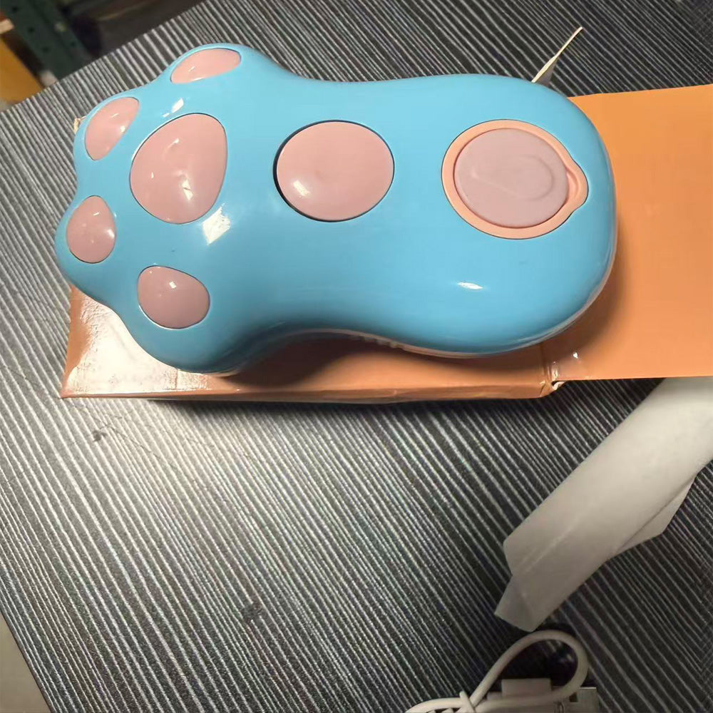 Rechargeable Paw-Shaped Pet Mist Brush โ Spray Grooming Comb with Soft Silicone Teeth, Blue โ view 9