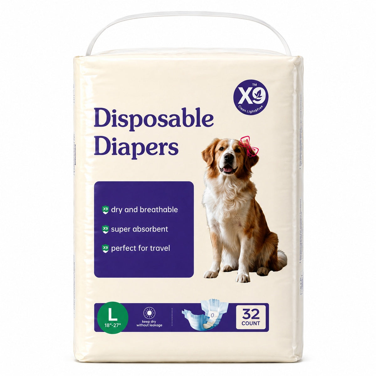 Disposable Female Dog Diapers – Super Absorbent, Leak-Proof with Tail Hole, XS–L – view 4