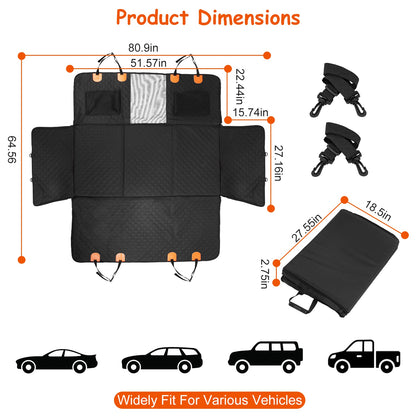 Dog Back Seat Cover with Hard Bottom &amp; Mesh Window – Waterproof Seat Extender for Cars &amp; SUVs – view 3