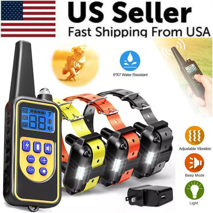 Rechargeable Remote Dog Training Collar – Waterproof Trainer with 3000 ft Range, for 1 or 2 Dogs – view 4