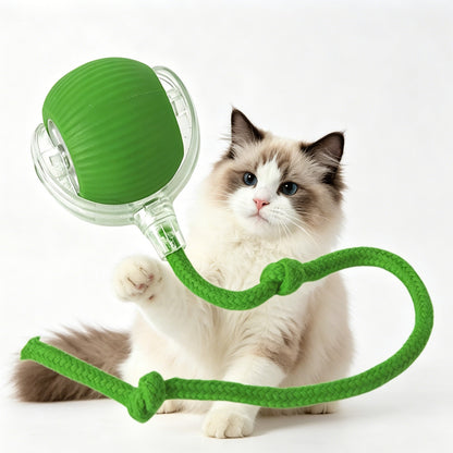 Electric Rolling Ball Toy for Cats and Dogs with Lights and Touch Activation – Green, Gray or Red