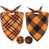 Halloween Dog Bandanas 2-Pack – Reversible Pumpkin & Spider Web Scarves for Medium & Large Dogs, Orange