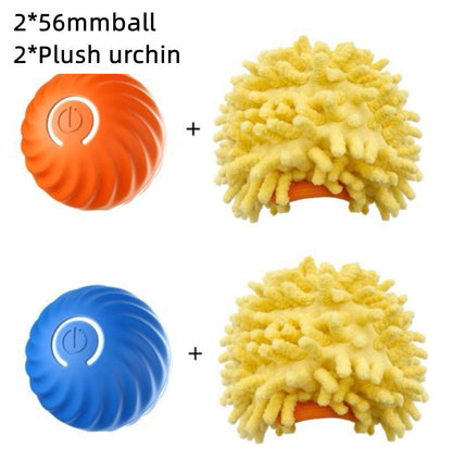 USB Jumping Ball Dog Toy – Bouncy Ball with Spare Shells &amp; Spiky Sleeves, Blue or Orange – view 25