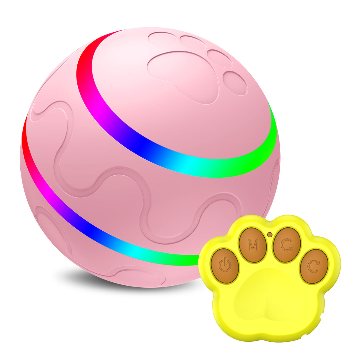 Self-Rotating Rechargeable Cat Ball Toy with Auto Direction Change, Silicone and ABS – view 15