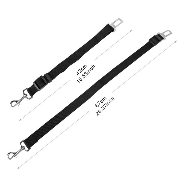 Pet Car Seat Belt 2-Pack – Adjustable Dog &amp; Cat Safety Lead with Swivel Clip, Stainless Steel Hardware – view 2