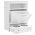 Pet Feeder Station Cabinet with Pull-Out Bowl Drawer, Storage Shelves & Hooks – White – view 4