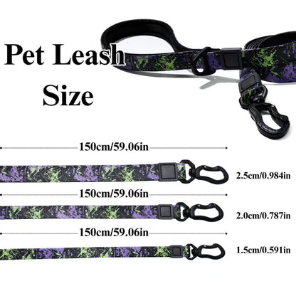 Camo Embossed Dog Leash &amp; Collar Set – Waterproof PVC, Soft Neoprene Handle, 15, 20 &amp; 25 mm, 4 Colors – view 2