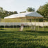Large Outdoor Dog Kennel with Canopy – Galvanized Steel, Waterproof Roof, Feeding Bowls, 15 x 10 Ft