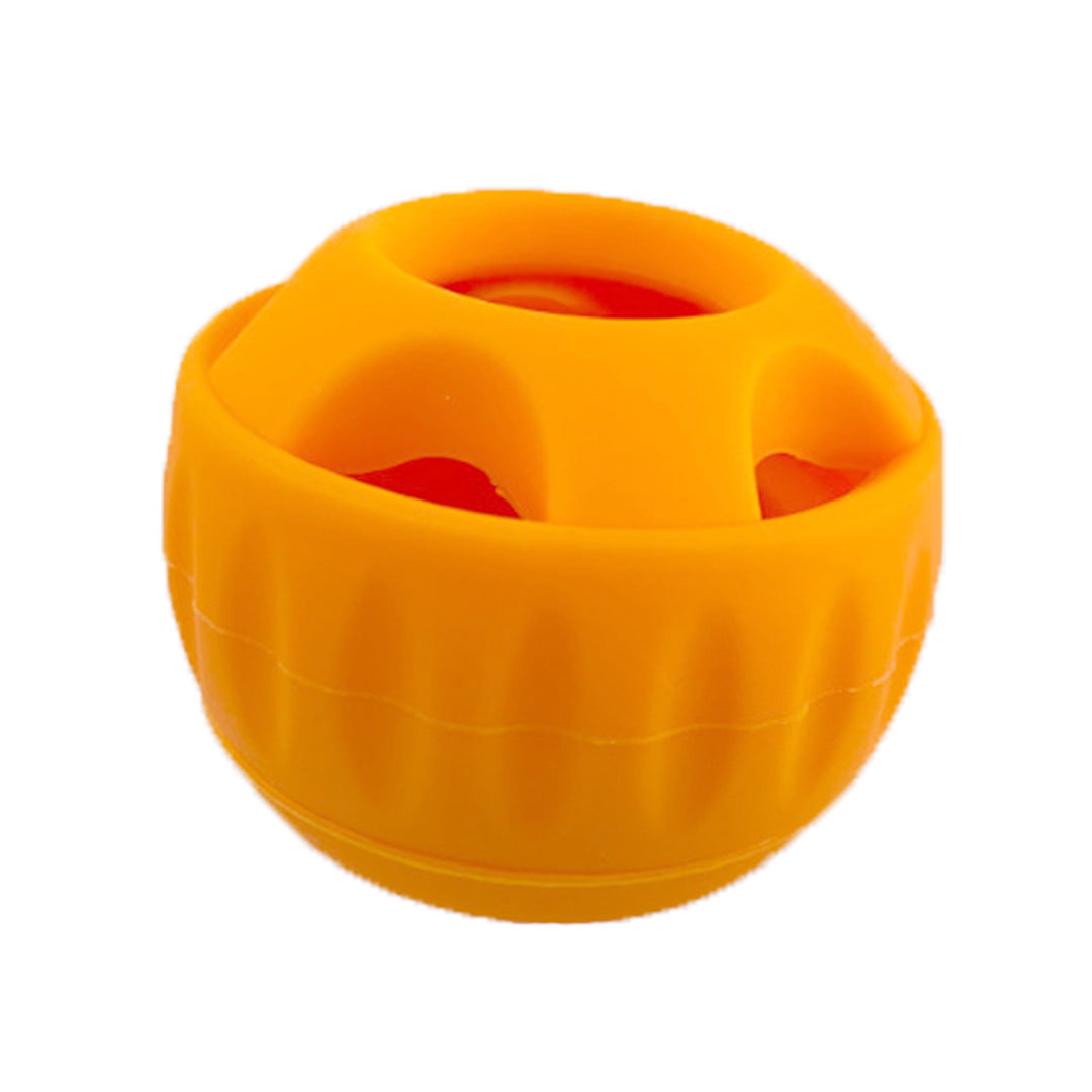 Silicone Slow Feeder Dog Ball &amp; Treat Tray – Food Dispensing Chew Toy in Green or Orange – view 6