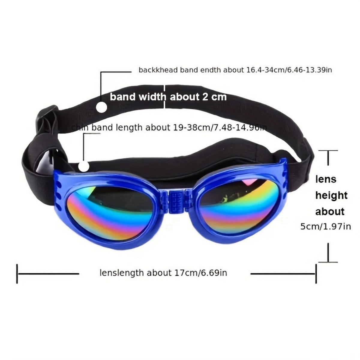 Small Dog Goggles 3-Pack – UV, Wind &amp; Dust Protection Pet Sunglasses, Adjustable, Black, Pink &amp; Blue – view 2