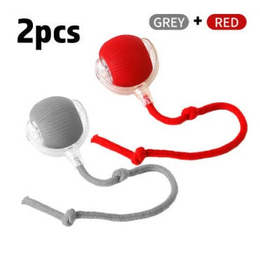 Self-Driving Rolling Ball Cat Toy – 3 Modes, Bird Chirp Sound, Tail &amp; Rope Attachments – view 12
