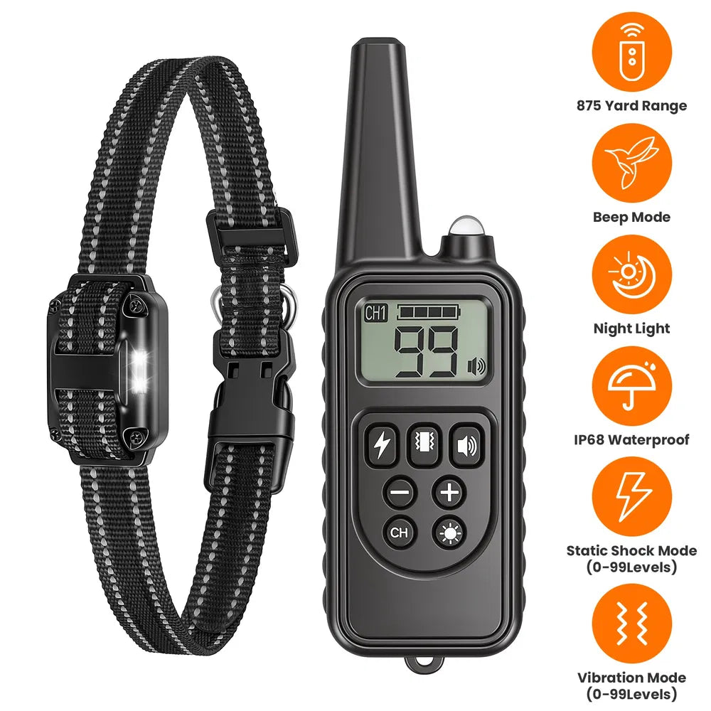 Remote Dog Training Collar – 875 Yard Range, 4 Modes, IP68 Waterproof, 1 or 2 Collars – view 11