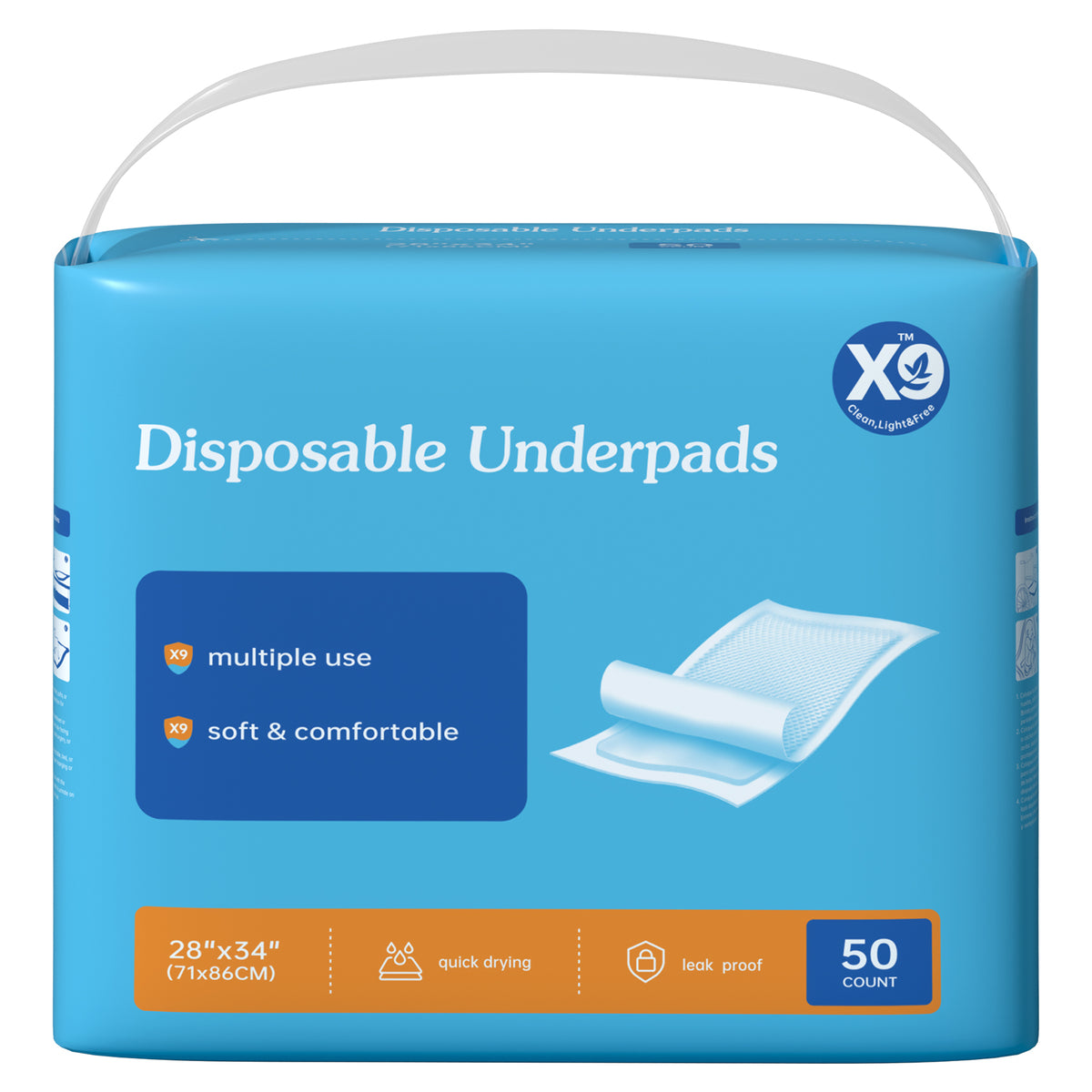 Disposable Underpads – Leak-Proof Pee Pads for Dogs, Beds &amp; Sofas, 50 Count – view 2