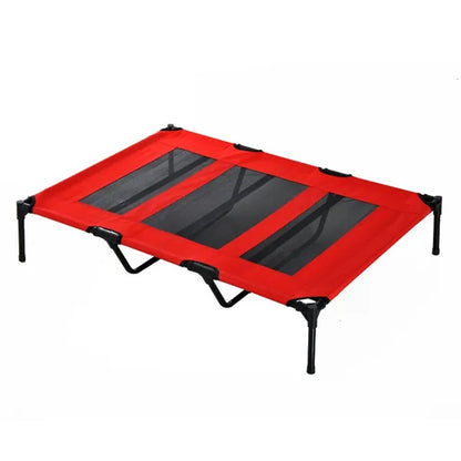 Elevated Dog Cot Bed for XXL Dogs – Steel Frame, 600D Oxford Fabric, Up to 110 lbs, Red – view 4