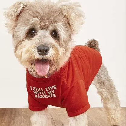 Round Neck Polyester Dog T-Shirt, Basic Pet Tee in Red, Blue, Black or Khaki – view 2