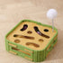 Square Felt and Sisal Cat Scratcher with Ball Track – Compact 11.8 in Play Board