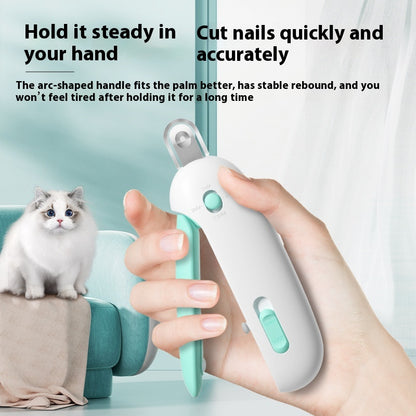 Push-Style Cat Nail Clippers – Compact Press-Down Trimmer, 4.6 in Long, Blue or Pink – view 3