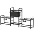 Adjustable Elevated Dog Feeding Station with 4 Stainless Steel Bowls, Drawer & Shelves – view 4