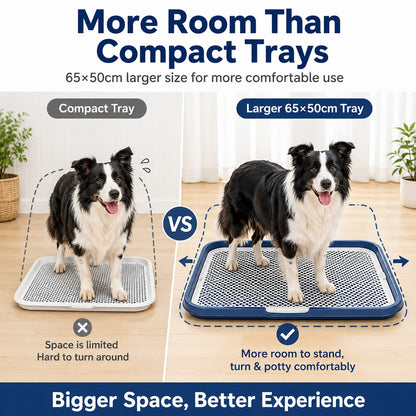 Dog Potty Tray with Removable Mesh Grate – Leak-Proof Indoor Dog Toilet, 25.6 x 19.7 in – view 4