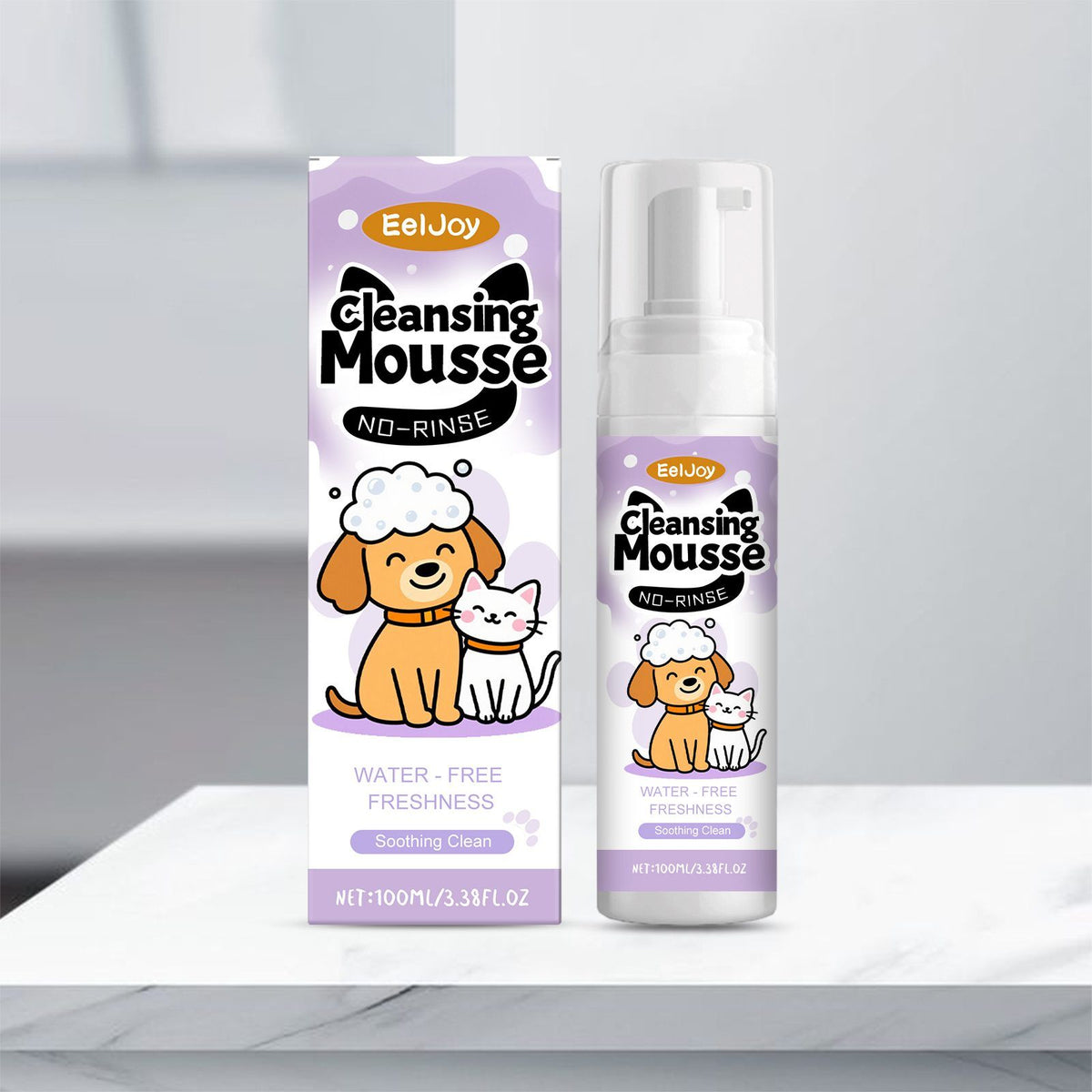 No-Rinse Pet Face Cleansing Mousse – 100 ml Waterless Foam for Facial Fur &amp; Coat – view 4