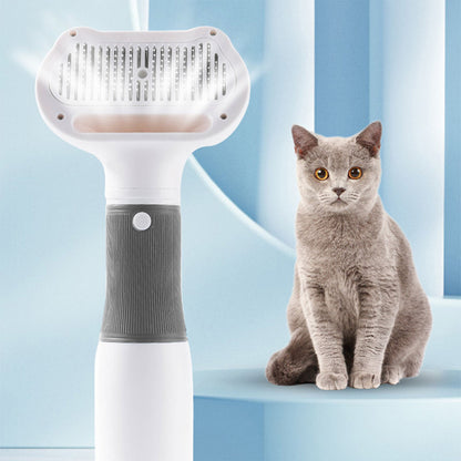 3-in-1 Pet Hair Dryer Brush – 600 W Low-Noise Slicker Dryer with 3 Heat Settings, Gray – view 4