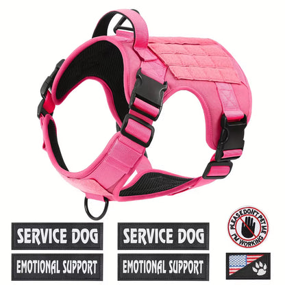 Tactical Dog Harness Vest – Adjustable, Reflective, Metal Buckle, for Hiking &amp; Training, S–XL – view 9