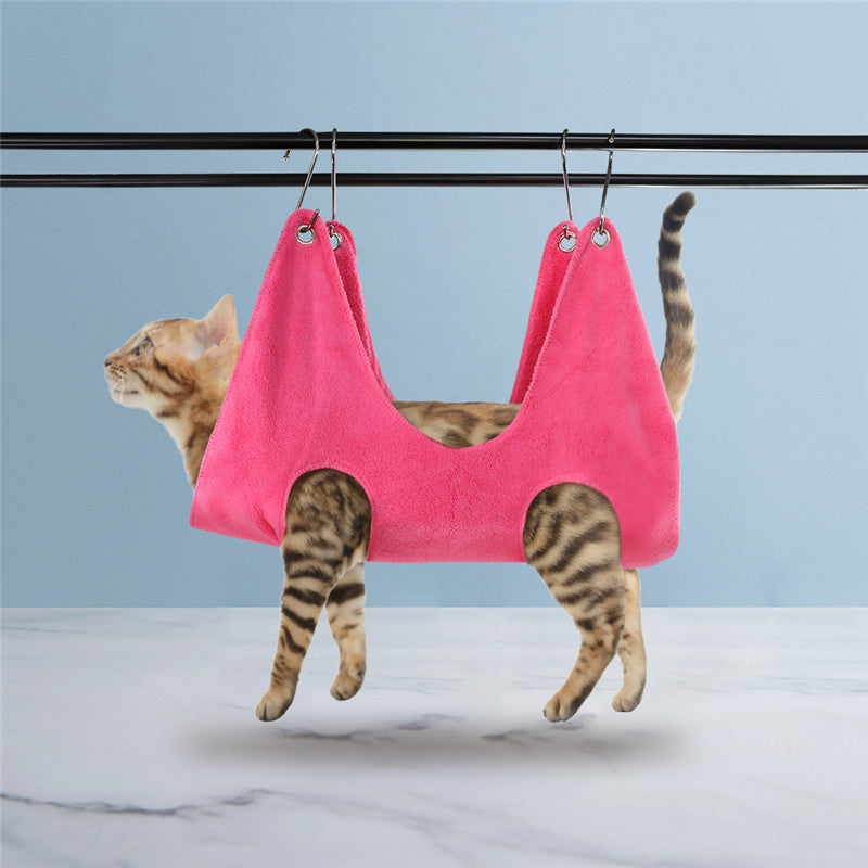 Flannel Pet Grooming Hammock for Small &amp; Medium Dogs and Cats – Thickened Nail Trim Sling – view 6