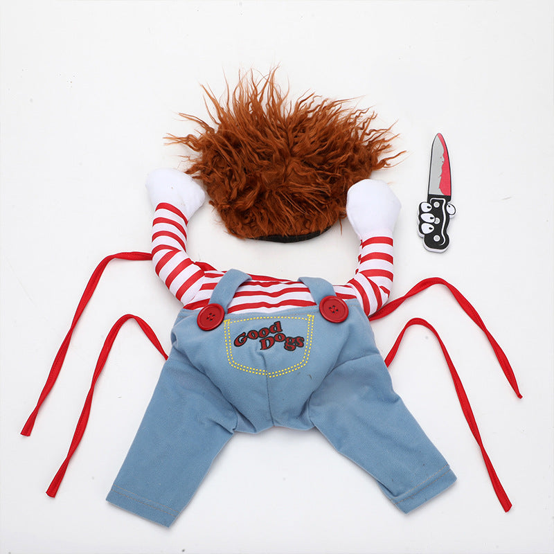 Headless Horseman Dog Costume – Funny Halloween Rider Outfit – view 7